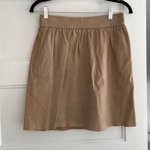 Alice + Olivia Tan Leather Skirt Sz 4